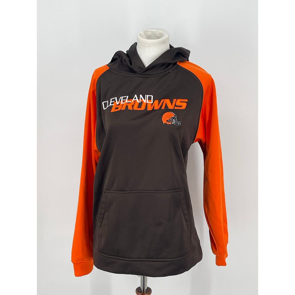 NFL Cleveland Browns Reebok orange Brown‎ Pullover Sweater Size L Youth